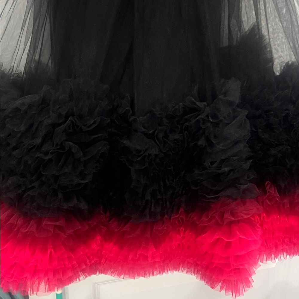 AKIRA Black and Pink Ruffled Dress - Picture 3 of 4